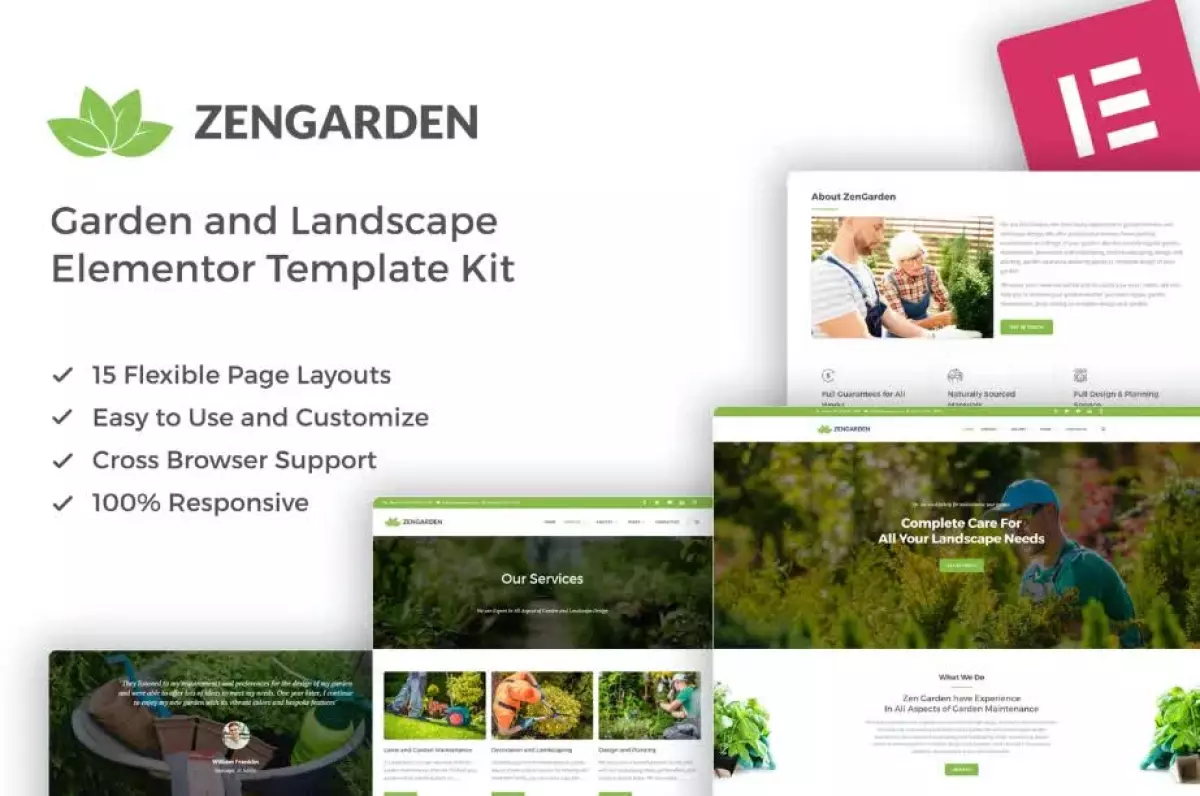 ZenGarden - Garden & Landscape Elementor Template