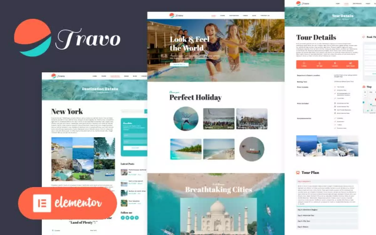 Travo - Travel & Tourism Elementor Wordpress Theme WordPress Theme