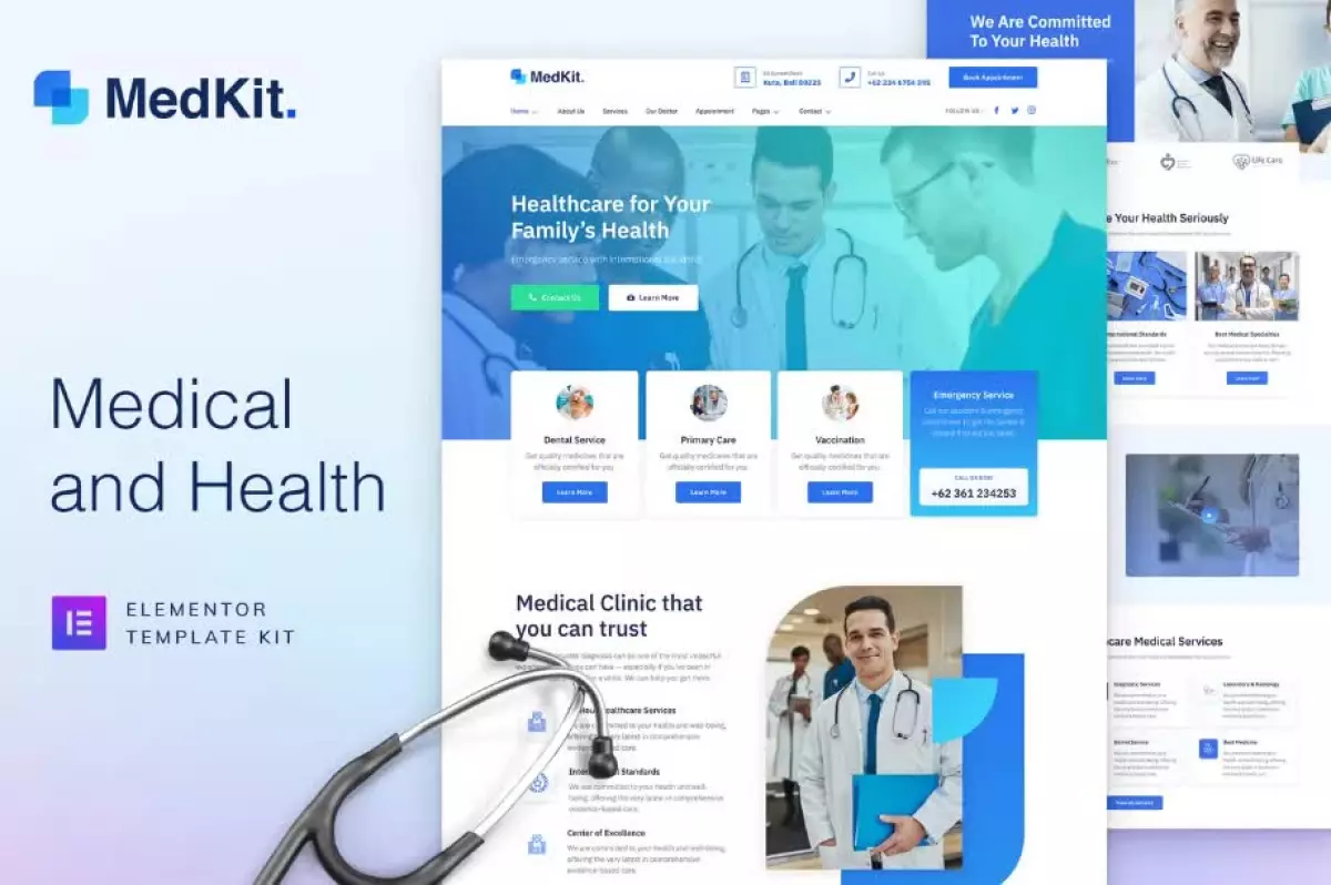 MedKit - Health & Medical Elementor Template