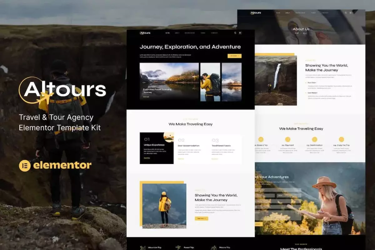 Altours - Travel &amp; Tour Agency Elementor Template