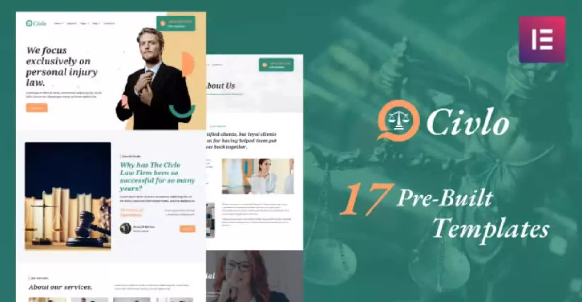 Civlo - Lawyer & Law Office Elementor Template