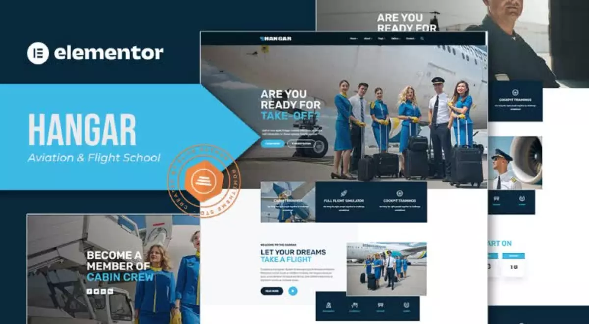 Hangar - Aviation & Flight School Elementor Template