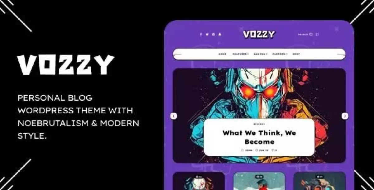 Vozzy - Modern & Neobrutalism WordPress Theme