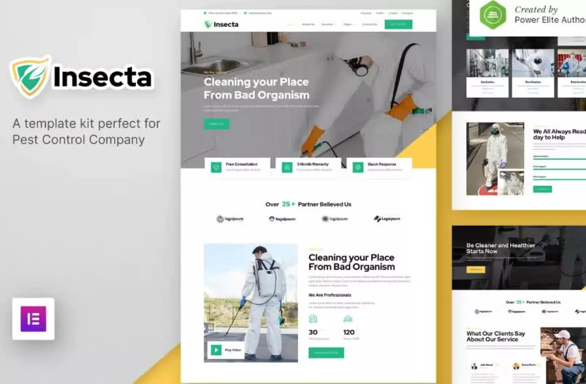 Insecta – Pest Control & Disinfection Elementor Template