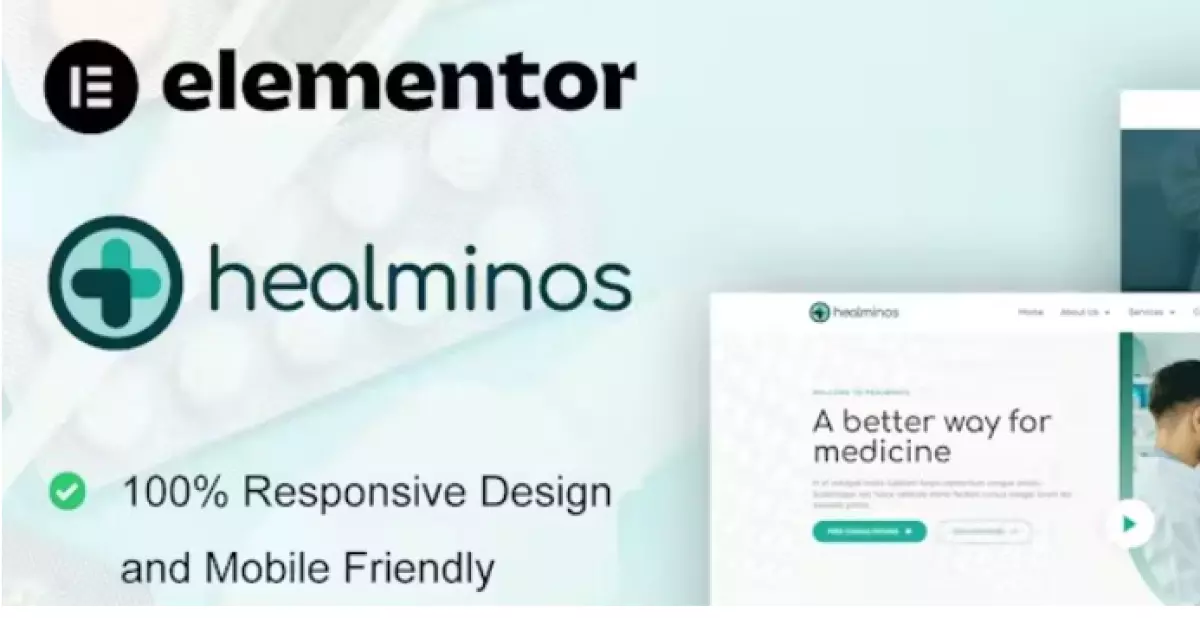 Healminos – Pharmacy &amp; Medical Service Elementor Template Kit