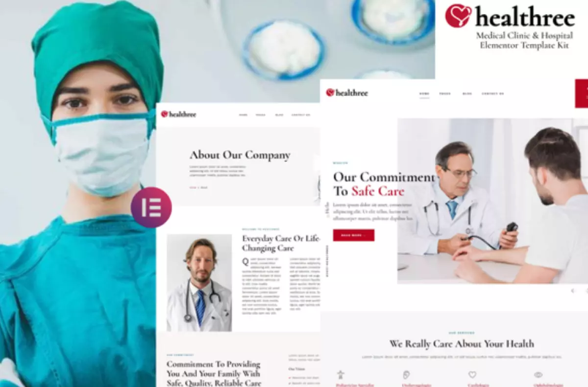 Healthree – Medical Clinic &amp; Hospital Elementor Template Kit