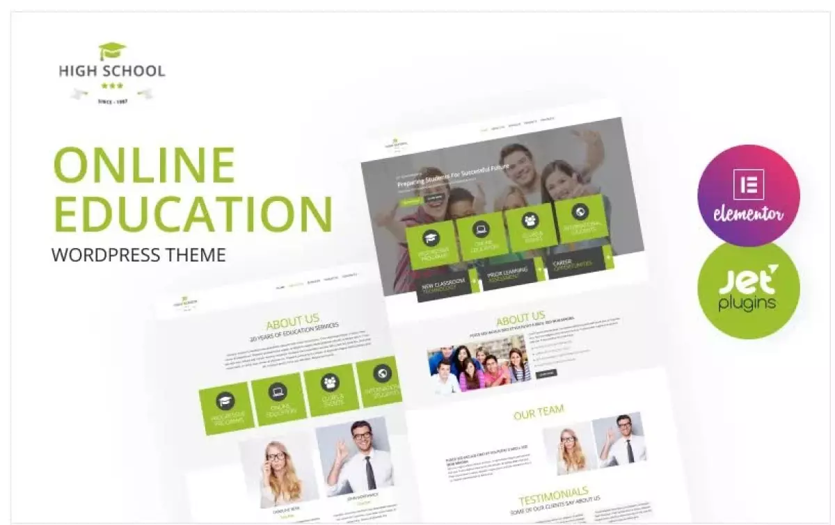 High School &#8211; Online Education Elementor WordPress Theme