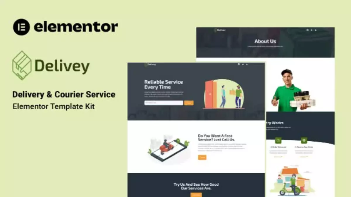 Delivey - Delivery & Courier Service Elementor Template