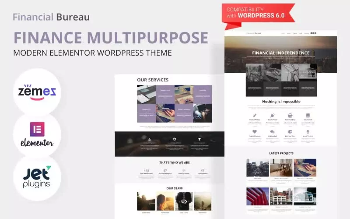 Financial Bureau - Finance Multipurpose Modern WordPress Elementor Theme WordPress Theme