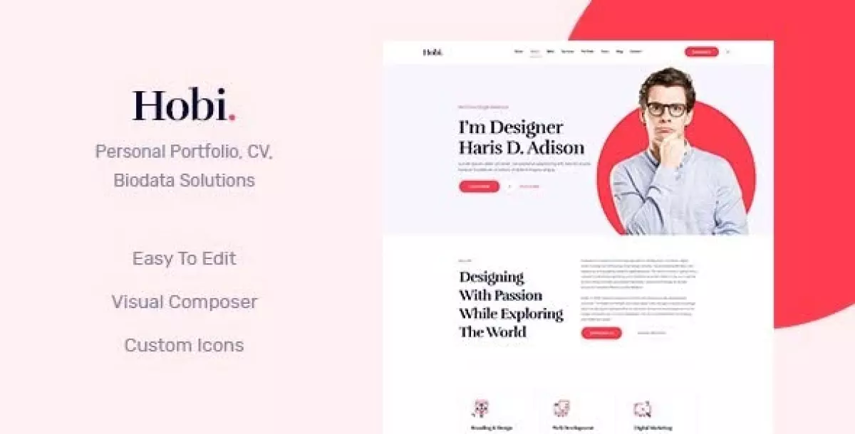 Hobi - Personal Portfolio WordPress Theme