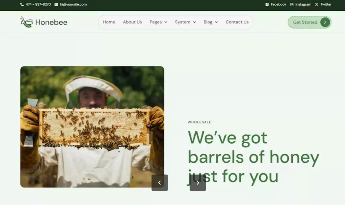 Honebee – Beekeeper Elementor Template Kit