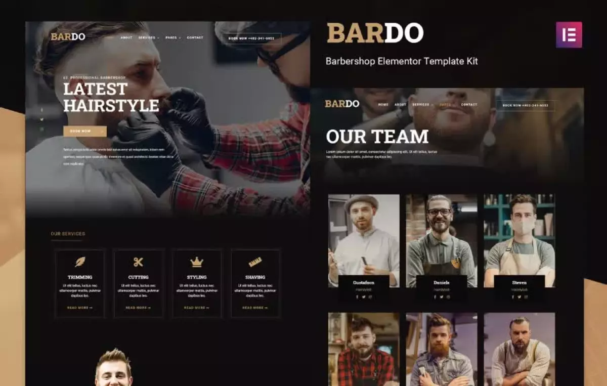 Bardo - Gentleman Barbershop Elementor Template