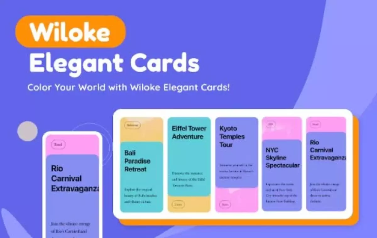 Wiloke Elegant Cards Elementor