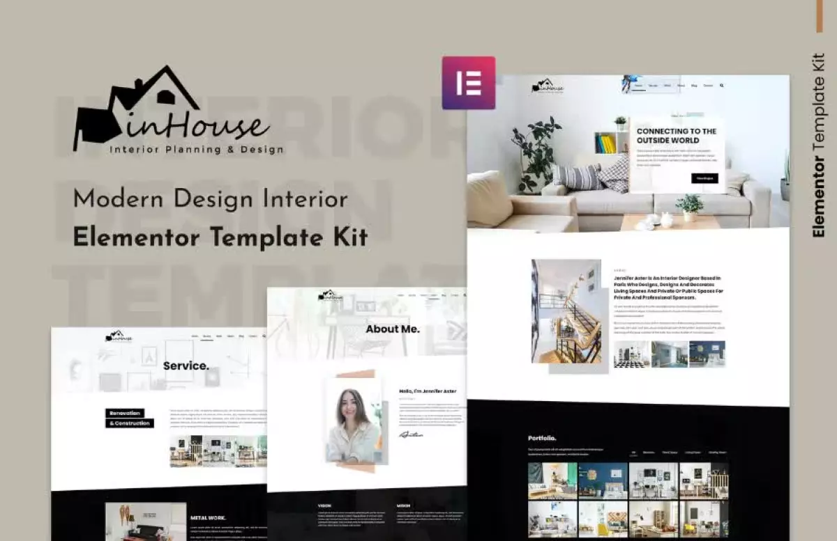 Inhouse - Modern Design Interior Elementor Template