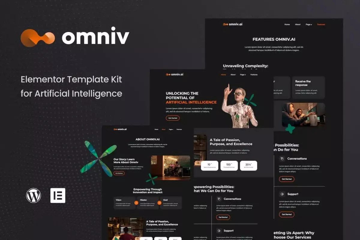 Omniv AI - Artificial Intelligence Elementor Template