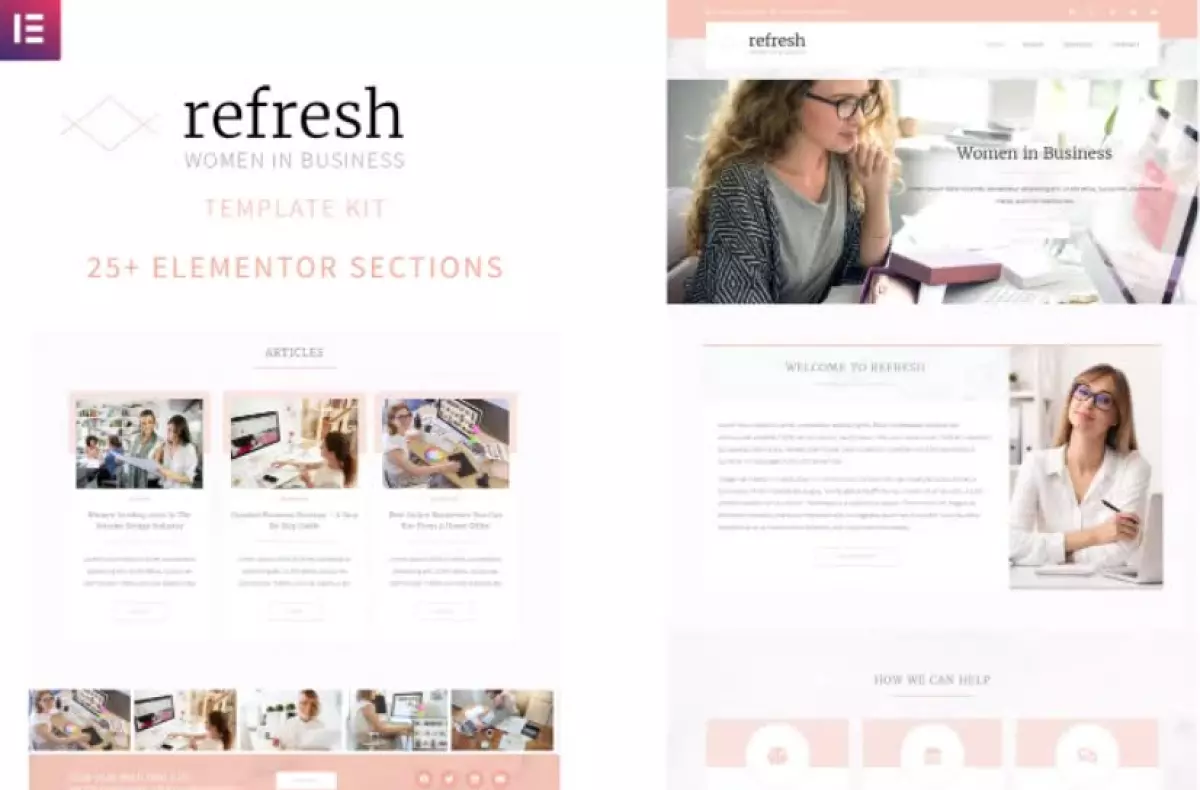 Refresh - Women in Business Elementor Template