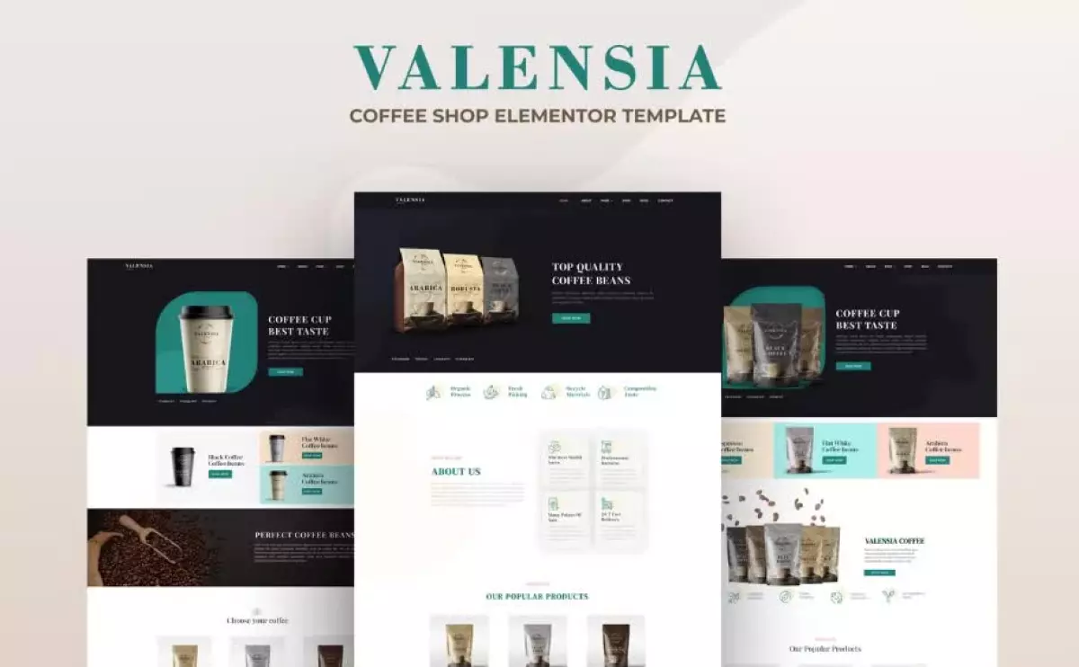 Valensia | Coffee Shop Elementor Template