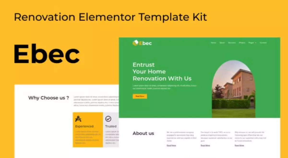 Ebec - Renovation Elementor Template