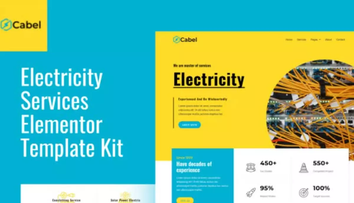 Cabel - Electricity Services Elementor Template