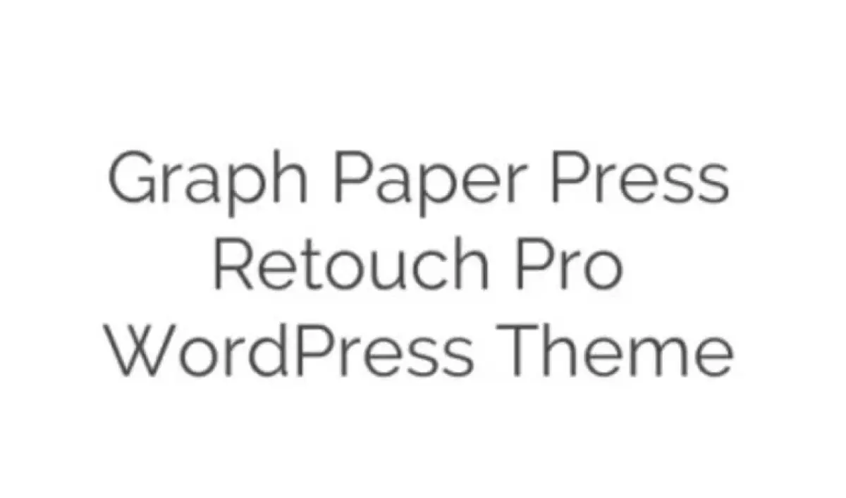 Graph Paper Press Retouch Pro WordPress Theme