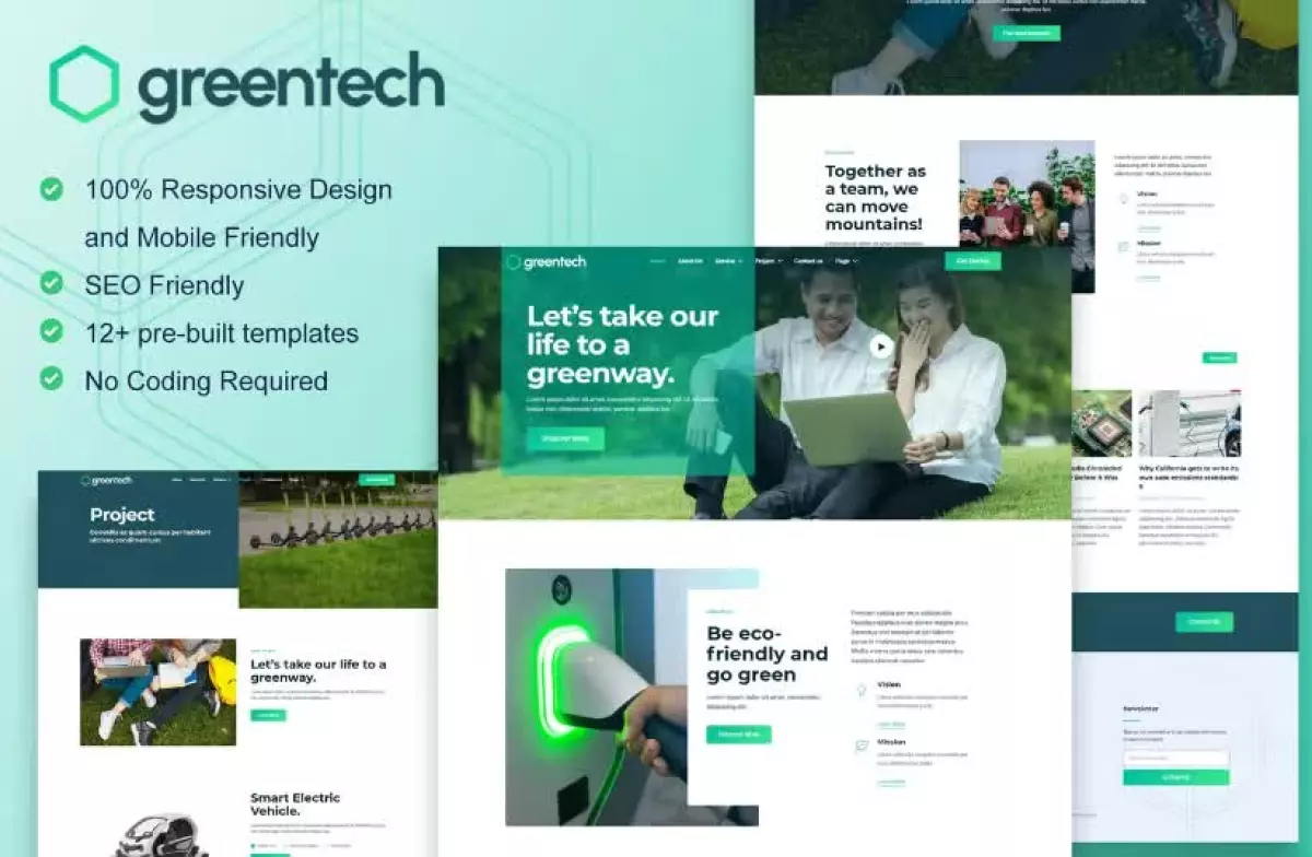 GreenTech - Green Technology Services Elementor Template