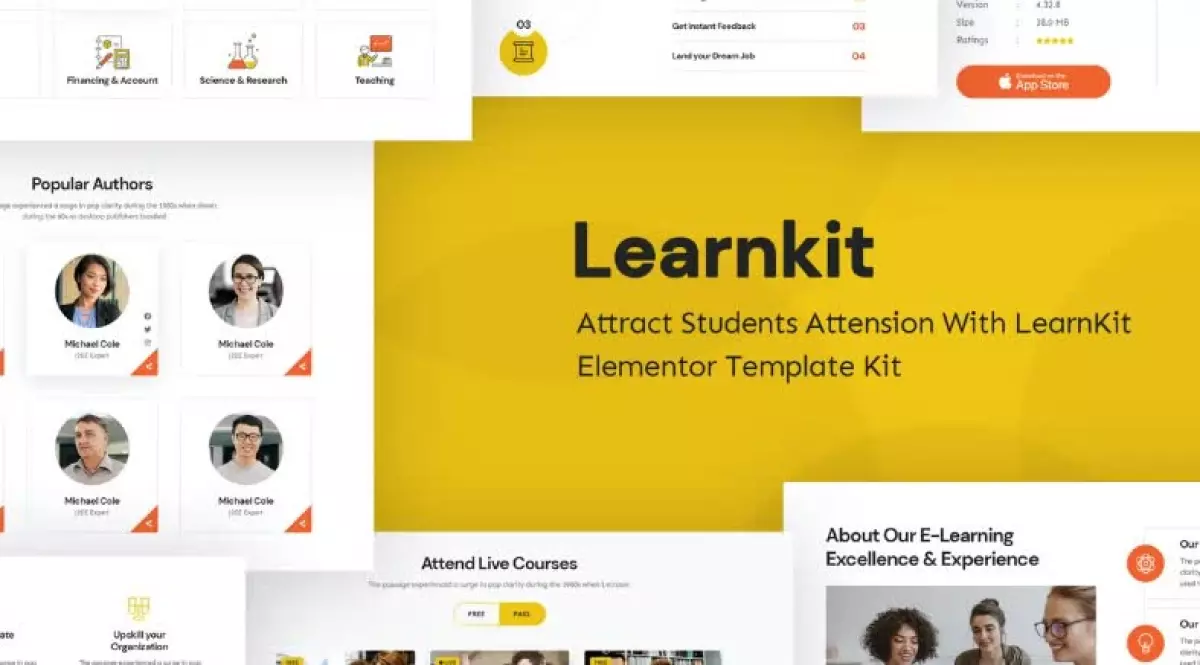 LearnKit - e-Learning Elementor Template