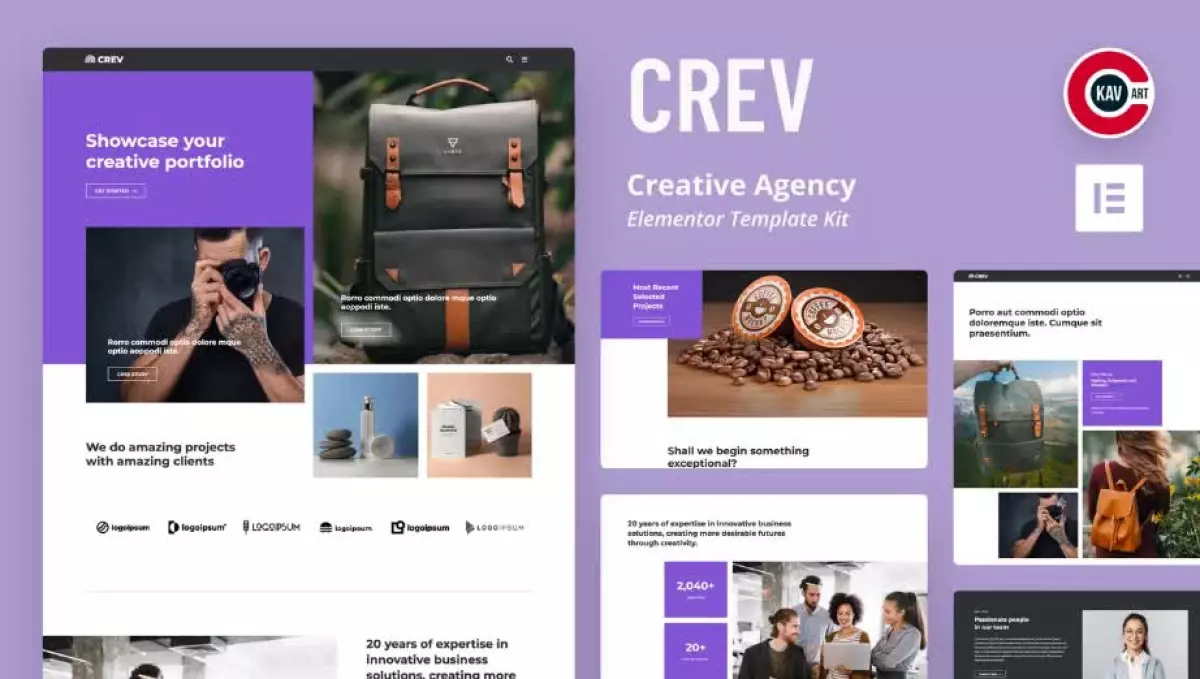 Crev - Creative Agency Elementor Template