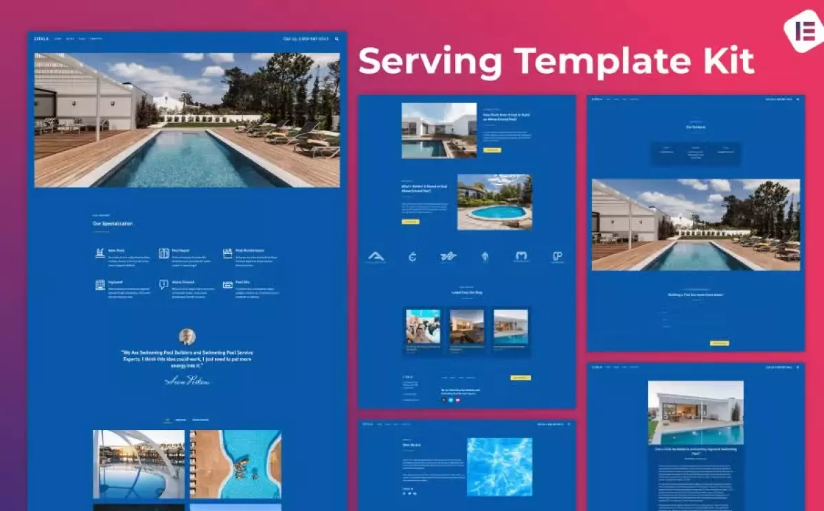 Citala — Swimming Pool Maintenance Company Elementor Template