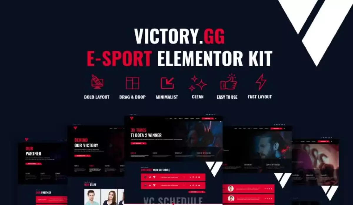 Victory - Esports & Gaming Elementor Template