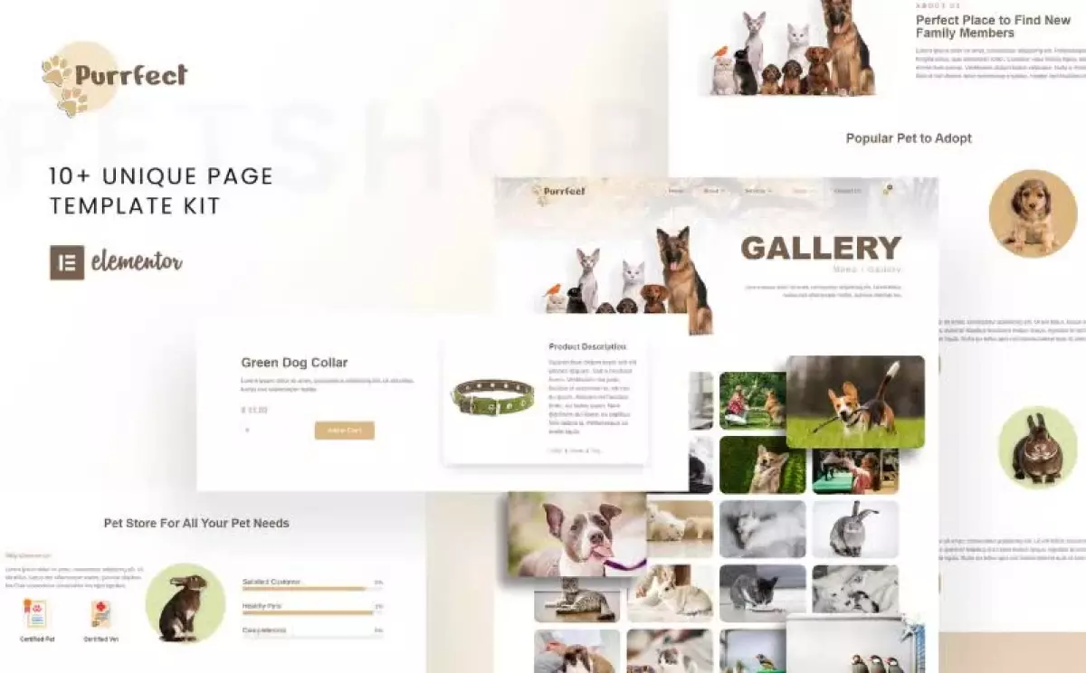 Purrfect - Pet Shop Elementor Template