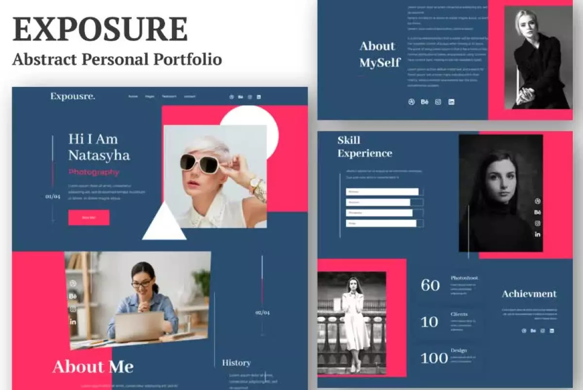 Exposure - Personal Portfolio Elementor Template