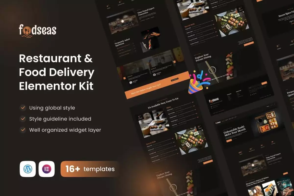 Foodseas Japanese Restaurant Elementor Template