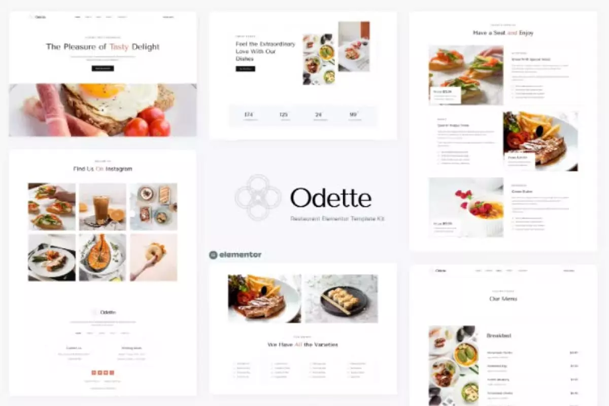 Odette - Restaurant Elementor Template