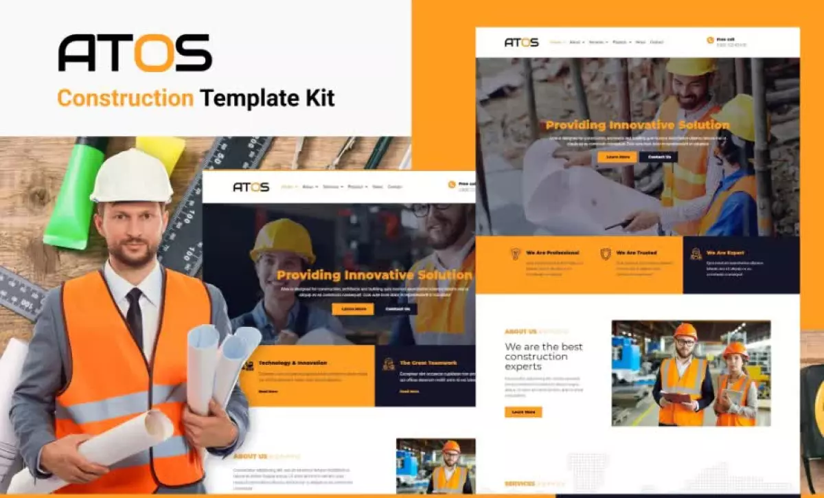 Atos - Construction Elementor Template