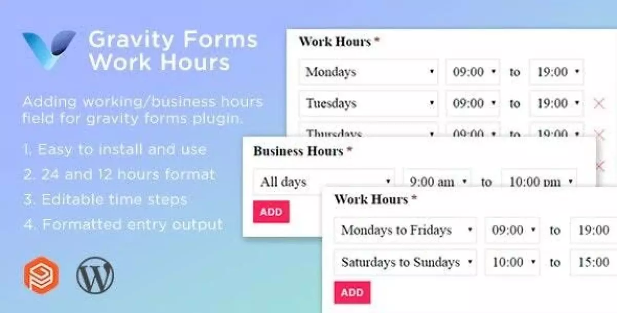 [WISH] Gravity Forms Work Hours