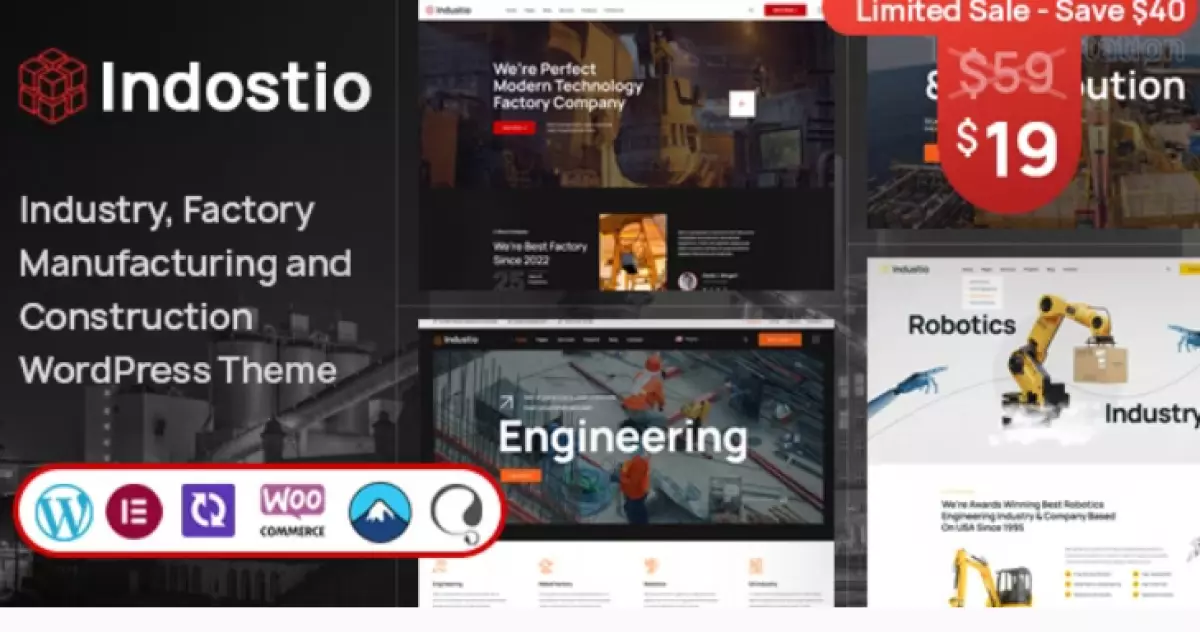 Indostio - Factory and Manufacturing WordPress Theme