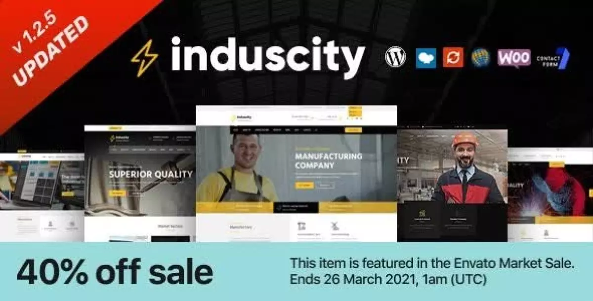 Induscity - Factory and Manufacturing WordPress Theme 1.3.6 