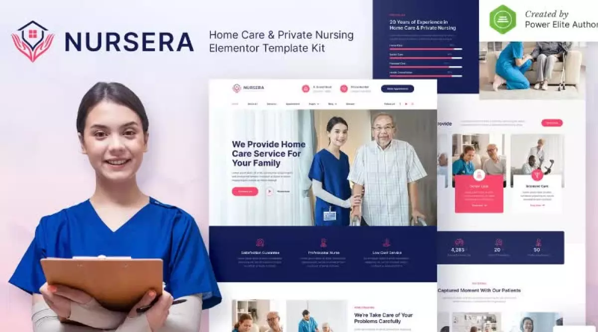 Nursera – Home Care & Private Nursing Services Elementor Template