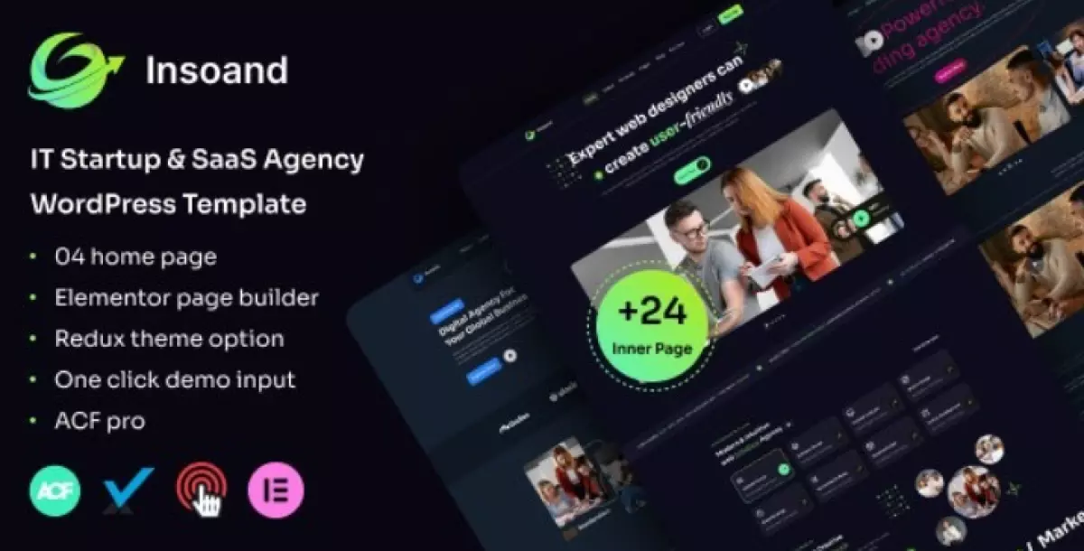 Insoand - IT Startup &amp; SaaS Agency WordPress Theme