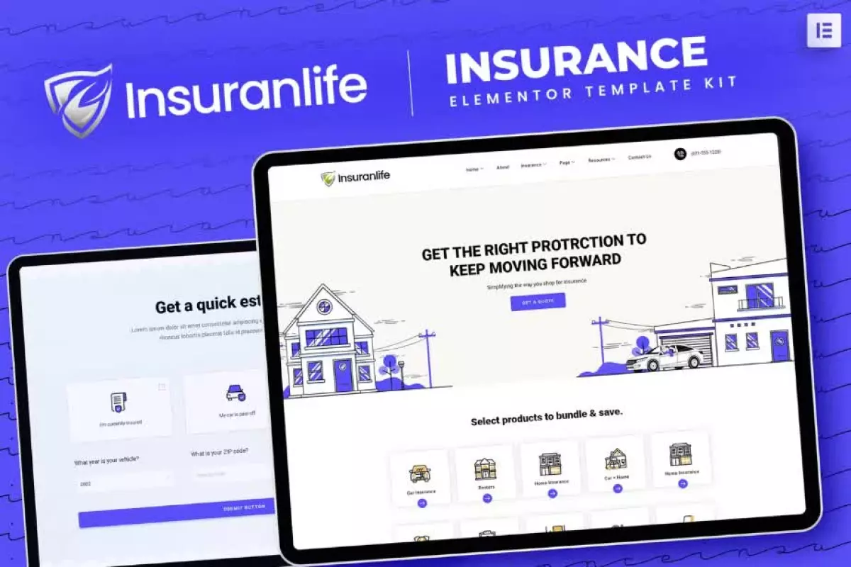 Insuranlife - Insurance Agency Elementor Template