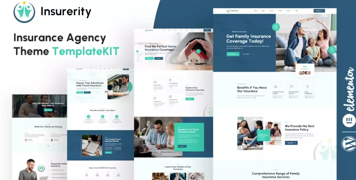 Insurerity - Insurance Agency Elementor Template Kit