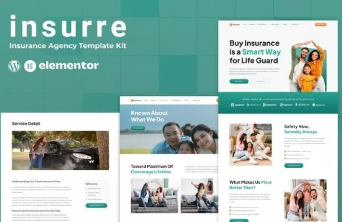 Insurre - Insurance Agency Elementor Template Kit