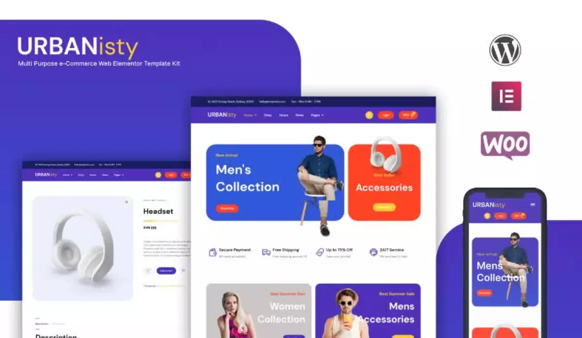 Urbanisty - A Multi-purpose eCommerce Elementor Template