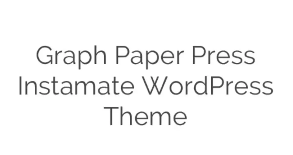 Graph Paper Press Instamate WordPress Theme