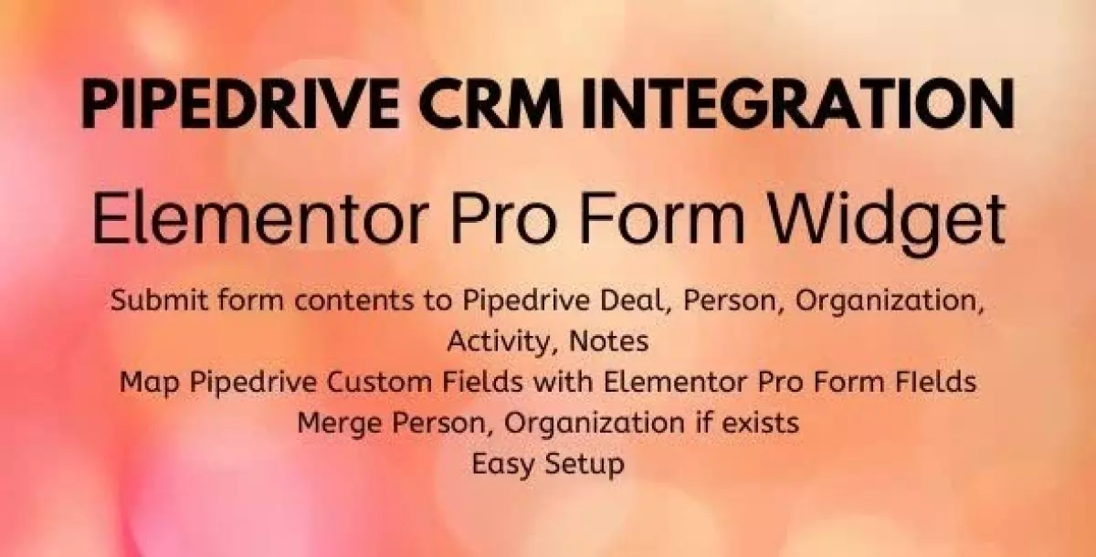 [WISH] Pipedrive CRM Integration - Elementor Pro Form