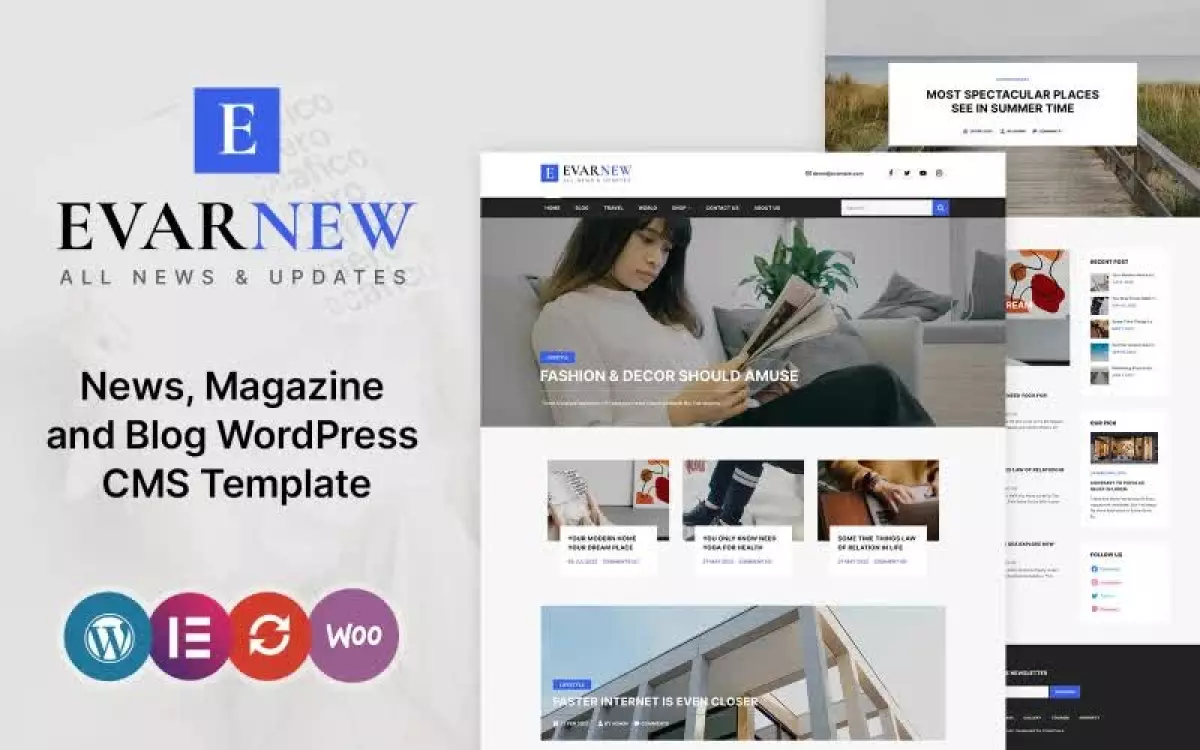 EvarNew - News Magazine WordPress Theme