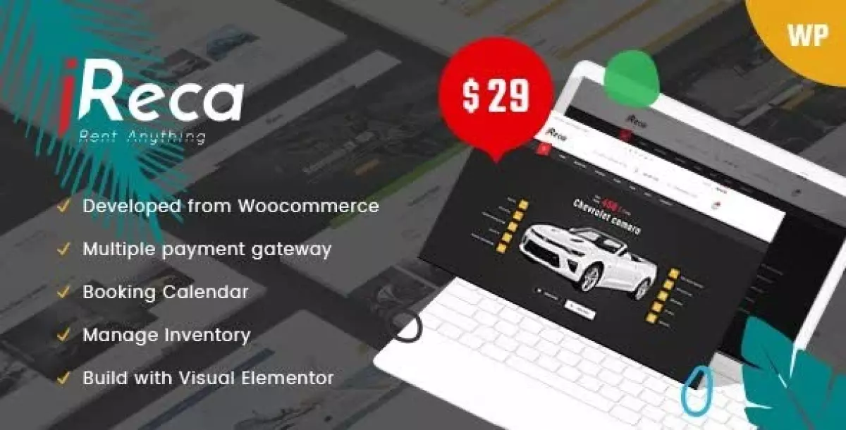 Ireca - Car Rental Boat, Bike, Vehicle, Calendar WordPress Theme 1.6.4