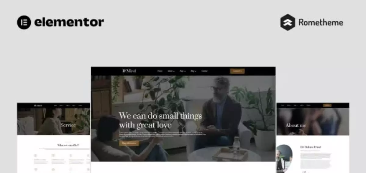 D'Mind - Psychology & Counseling Elementor Pro Full Site Template