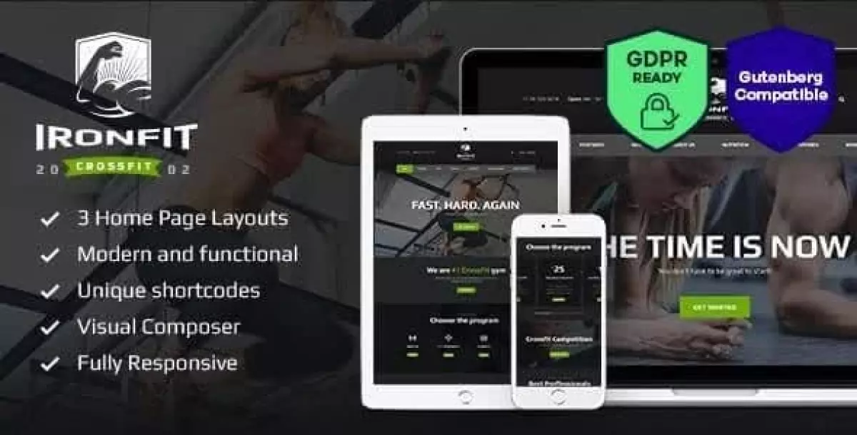 Ironfit - Fitness, Gym and Crossfit WordPress Theme