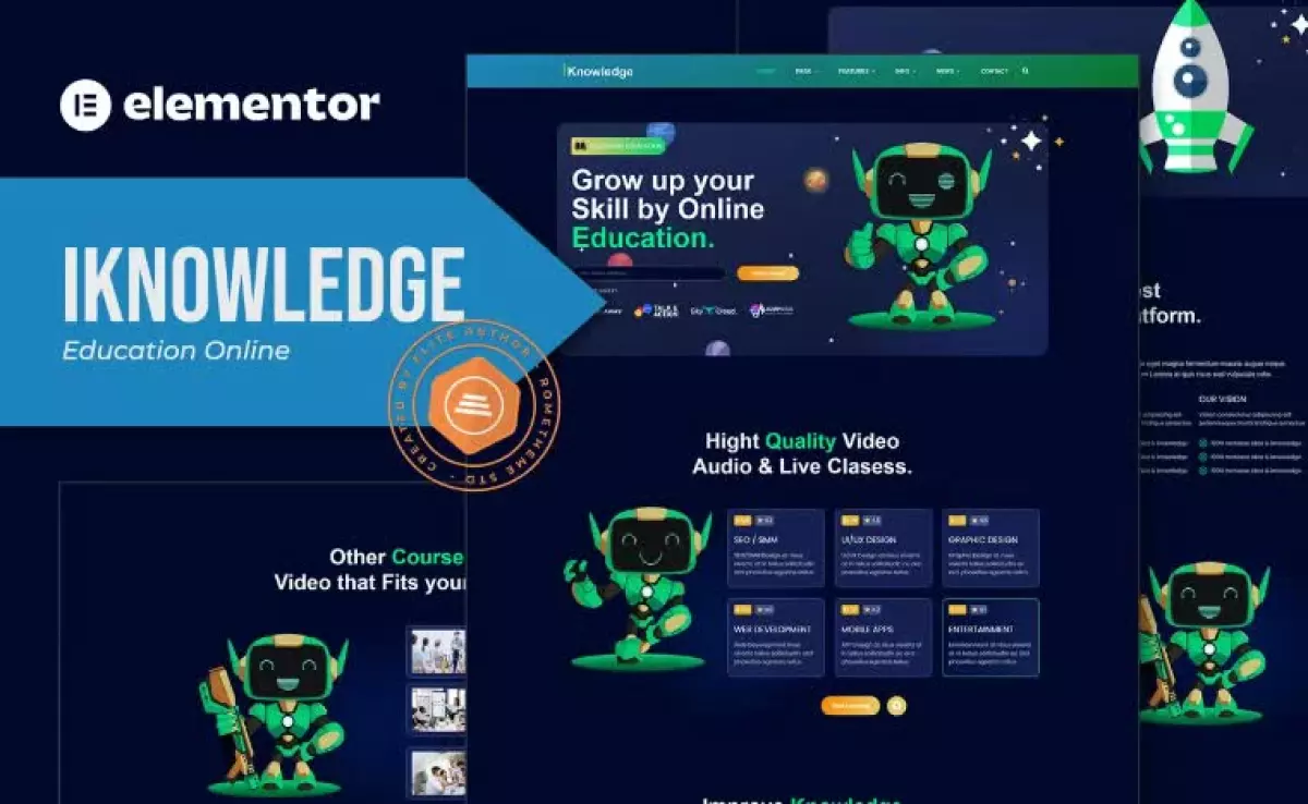 iKnowledge - Education Online & Learning Platform Elementor Template